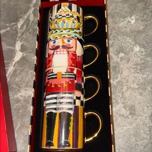 BNIB Mackenzie Childs Nutcracker Holiday Mugs🎄🥗